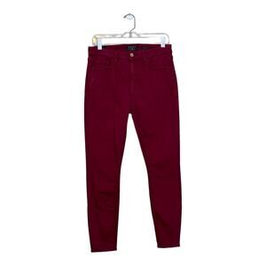 Jen7 red legging ankle stretch jeggings jeans size 8